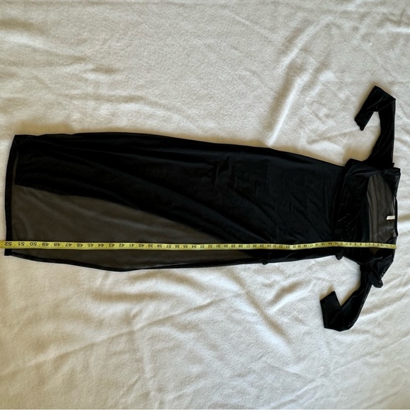Lovewave Revolve Mesh Dress Coverup Side Slit Black Size XS - Picture 8 of 9